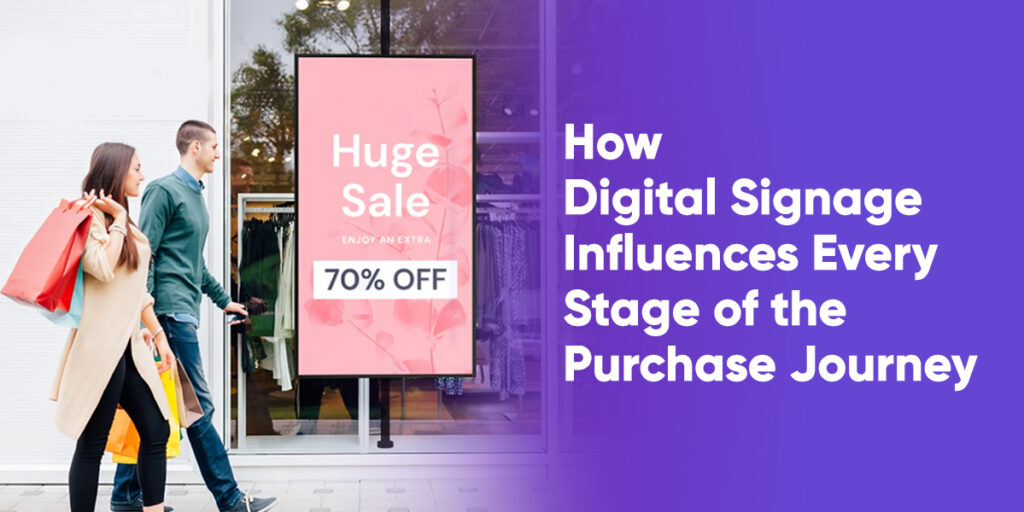 Digital signage influences every stage of the purchase journey
