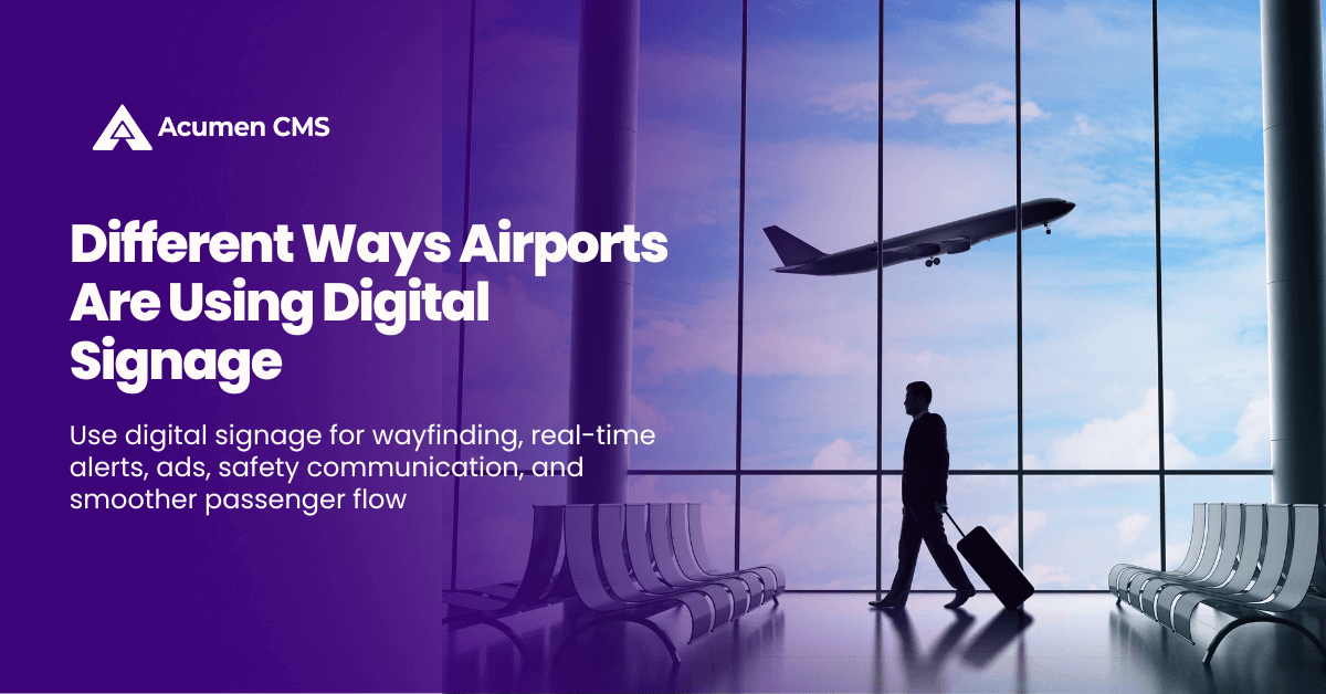 digital signage for airports